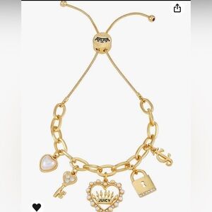 Adjustable juicy couture charm bracelet